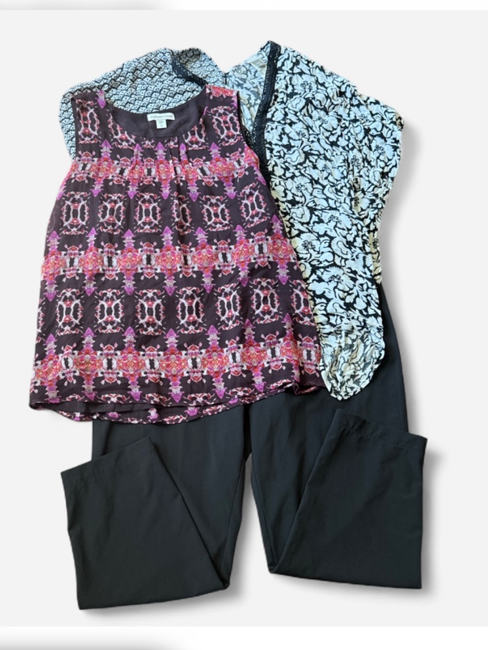 Work wear bundle Chico’s tunic Zenergy pants Coldwater creek top boho size 12/L